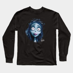 Corpse Bride Emily The Dead Bride Big Face Long Sleeve T-Shirt